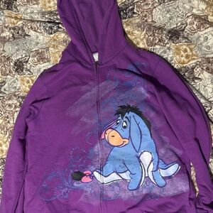Disney Purple Eeyore Hoodie Sweatshirt